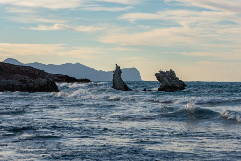 Sziklák Terrasini (Szicília) partjainál