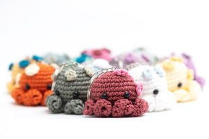 Polip - horgolt kulcstartó