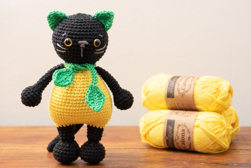 Miller Eszter - horgolt citrom cica amigurumi
