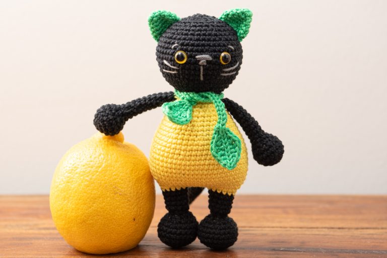Miller Eszter - horgolt citrom cica amigurumi