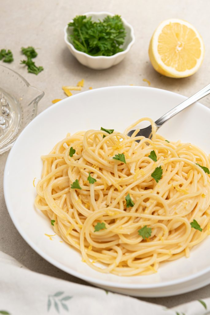 Vegán citromos spagetti - Spaghetti al limone