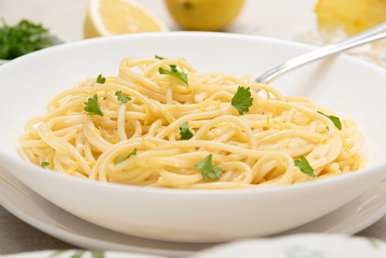 Vegán citromos spagetti - Spaghetti al limone