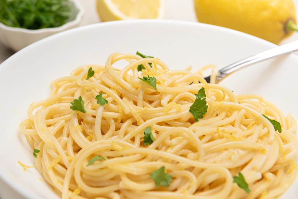 Vegán citromos spagetti - Spaghetti al limone