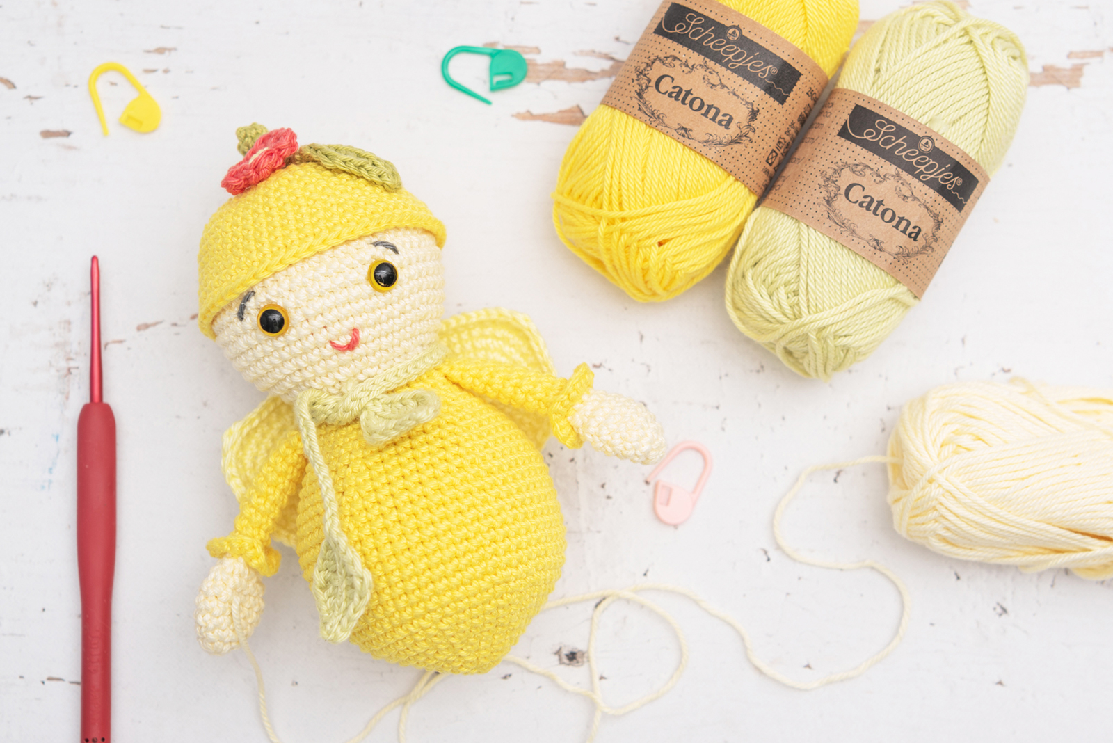 Horgolt citromtündér - minta leírás