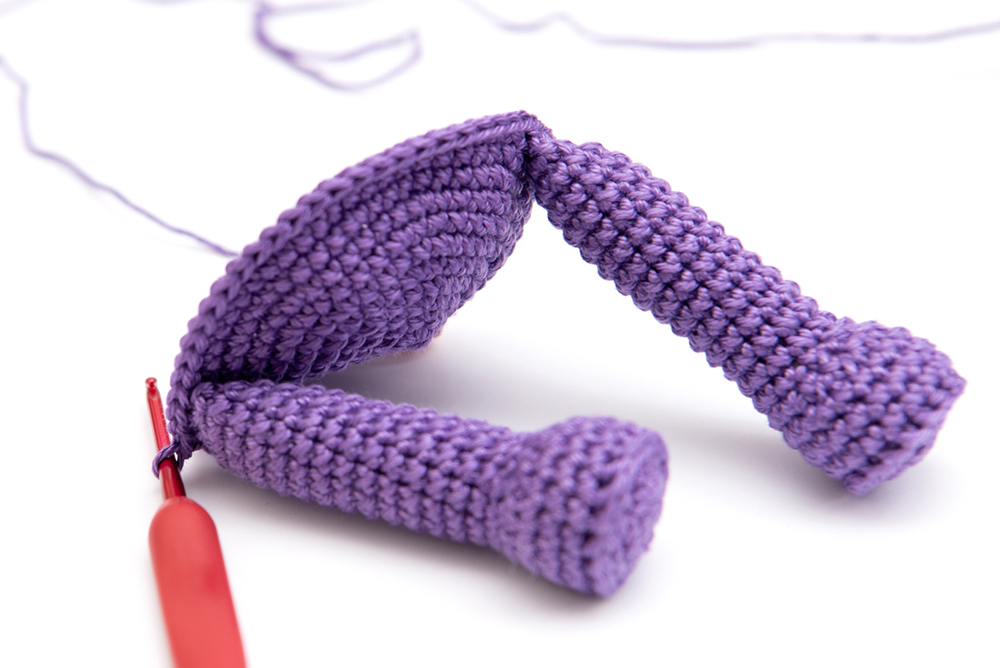 Padlizsán amigurumi - ingyenes horgolás minta