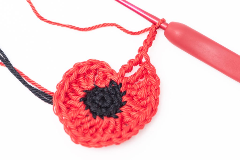 Pipacs könyvjelző - ingyenes horgolásminta