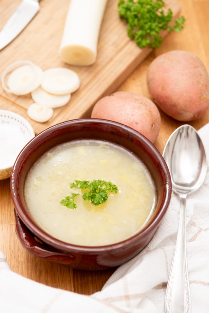 Póréhagymaleves recept