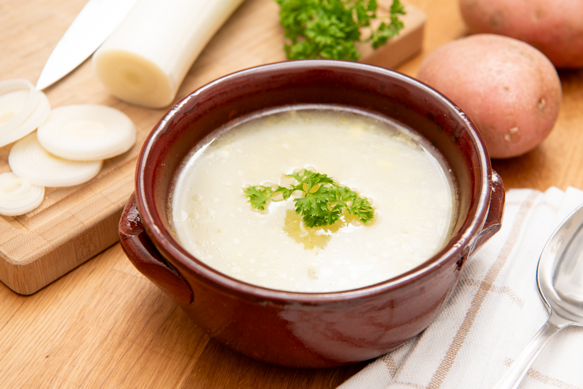 Póréhagymaleves recept