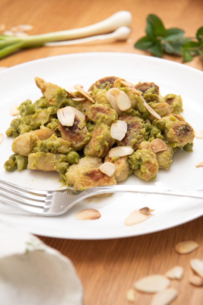 Vegán és gluténmentes zöldborsós gnocchi